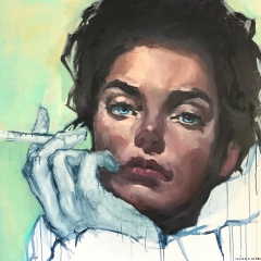 Smoking2, original oil on stretched canvas, 122 x122 cm, unframed
